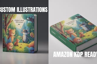 design professional childrens storybook illustration and amazon KDP covers