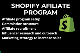 setup shopify affiliate program and do influencer marketing