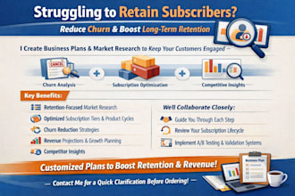 research and customer retention business plan with revenue and product insights