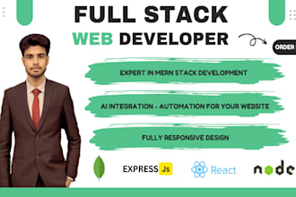 create responsive full stack websites using mern stack