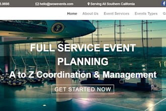 build wedding website, event planner website, wedding ceremony planning website