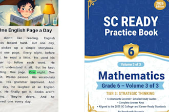 design and format educational or curriculum textbook, business and dairy planner