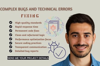 fix complex bugs and technical errors in your nodejs or react app