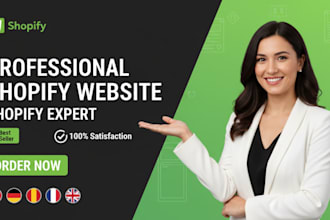 create professional shopify website in italian, german, english french spanish