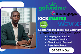 promote crowdfunding kickstarter indiegogo gofundme fundraising