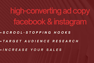 write high quality facebook and instagram ad copy that sells