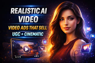 create realistic ai video ads, ugc, cinematic animation, text to video