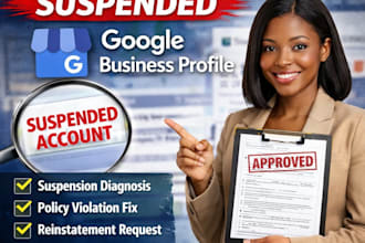 reinstate suspended google my business profile and fix gmb suspension fast