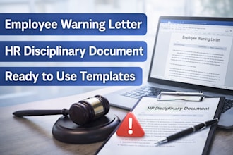 create employee warning letters, HR disciplinary documents, and legal tem