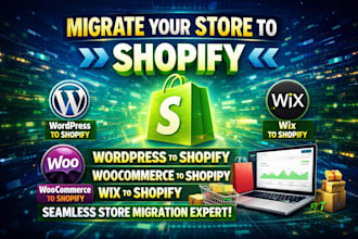 migrate wordpress to shopify, woocommerce to shopify wix shopify store migration