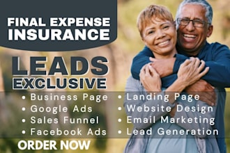 final expense insurance leads burial website lead generation landing page logo