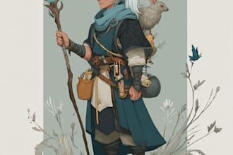 draw children illustration, fantasy character design