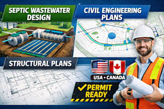 do septic wastewater design with civil and structural plans