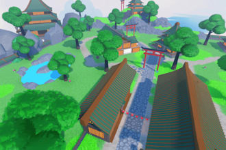 design vibrant 3d maps for mobile and PC games, roblox map,fantasy environment