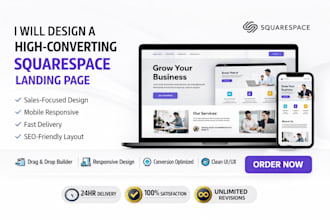 create squarespace website landing page with squarespace gohighlevel