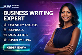 do business case study analysis, sales letter and professional proposals