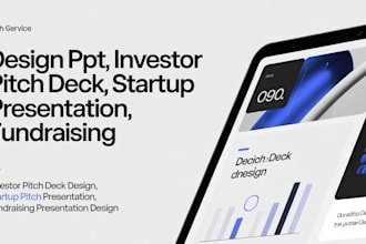 design unique investor pitch deck startup pitch deck fundraising deck powerpoint
