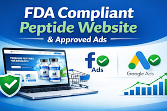run approved peptide ads cbd ads cannabis campaign, design fda compliant website