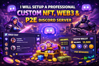 setup custom nft,web3,p2e discord server