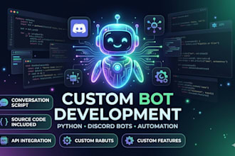 create a custom python script or discord bot