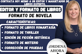 book editing and formatting for thriller fantasy romance historical fiction book