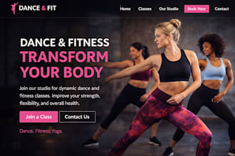 design wix dance studio website fitness coach yoga instructor website