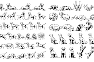 design 180 plus lab retriever svg bundle for commercial use