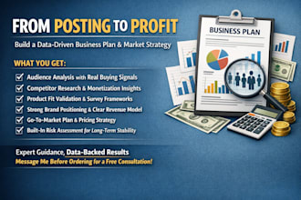 provide data driven business plan with market research and business trends