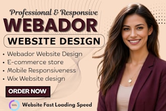 build webador website, webador redesign, design website wabador web landing page