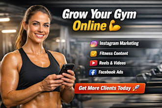be your gym social media manager, fitness instagram marketing and content