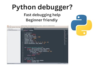 help fix issues such as syntax errors, logic errors, and module probs in python