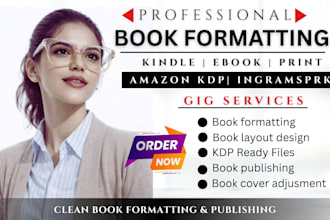 be your book formatter for kindle epub and print publishing