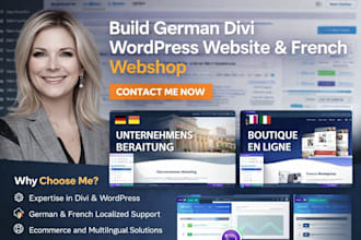 build german divi wordpress website develompemnt webshop french wordpress store