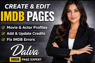 create, edit and setup your imdb page for your profile