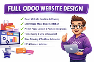 develop, design, redesign, and customize your odoo website design and ecommerce