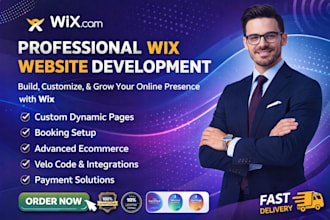 build wix harmony landing page dynamic website custom velo code expert