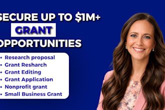 do small business grant writing, research and write nonprofit grant proposals