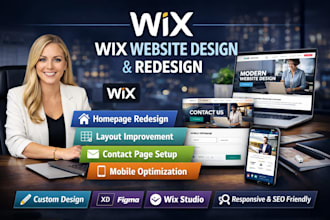 setup wix website home page redesign, wix layout redesign, wix contact us page