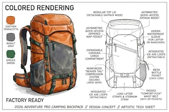 design backpack, handbag and create prototype clean luggage bag tech packs