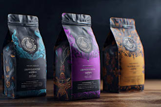 do professional coffee packaging design and custom labels