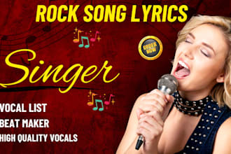 be your professional rock female singer, record female vocals for rock, pop rock