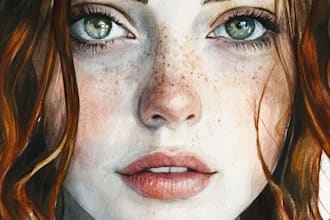 create a watercolor portrait illustration from your photo