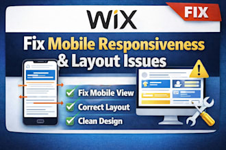 fix wix mobile responsiveness, layout and design issues