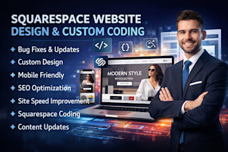 edit fix bug update design squarespace website sqaurespace coding website