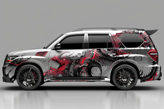 design car wrap, car livery, car decal, car sticker