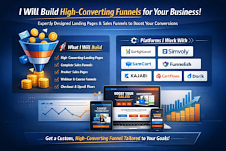 build gohighlevel landing page simvoly samcart funnelish kajabi cartflows dorik