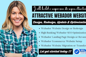 design webador website build webador online store redesign webador website seo