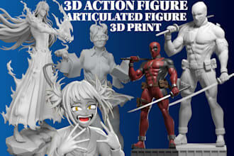 sculpt 3d action figure articulated 3d model collectible toy 3d printed figure
