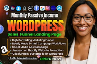 create wordpress ebook sales funnel, ebook landing page, book author website