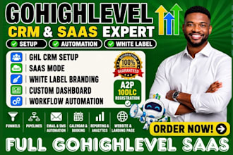 gohighlevel crm saas website ghl custom dashboard a2p go highlevel white label